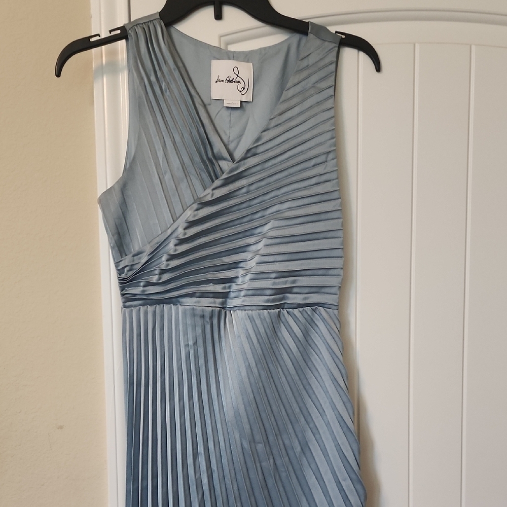 Sam Edelman Elegant Blue Pleated Dress - Picture 2 of 4